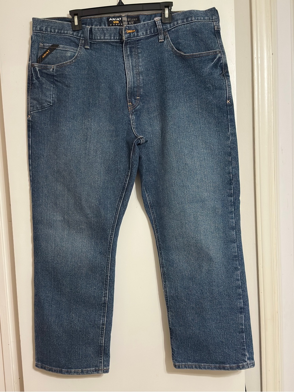 Ariat Rebar Jeans Mens Size 44x30 Blue M4  Relax Boot Cut Western jeans